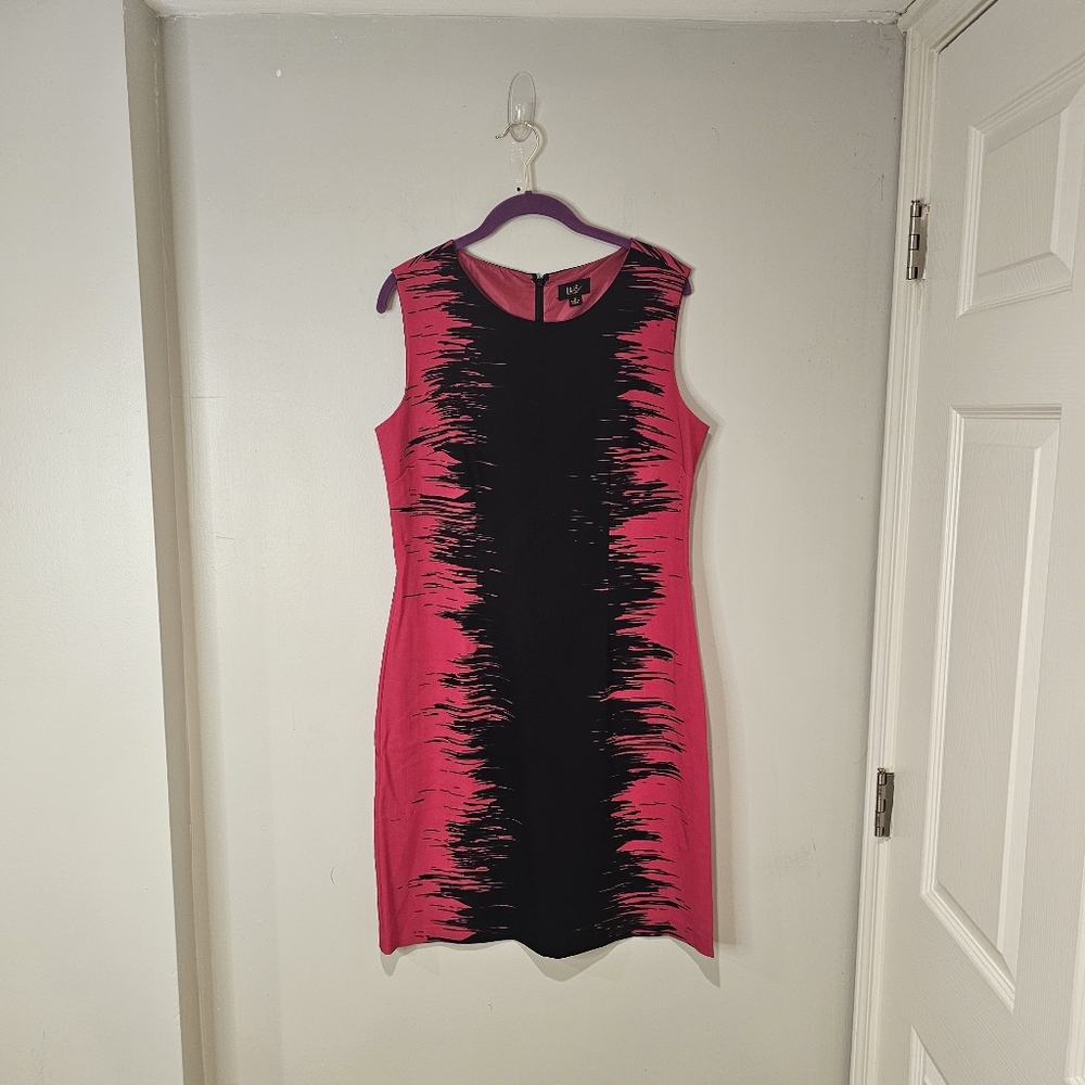 Women's Pink and Black Dress
